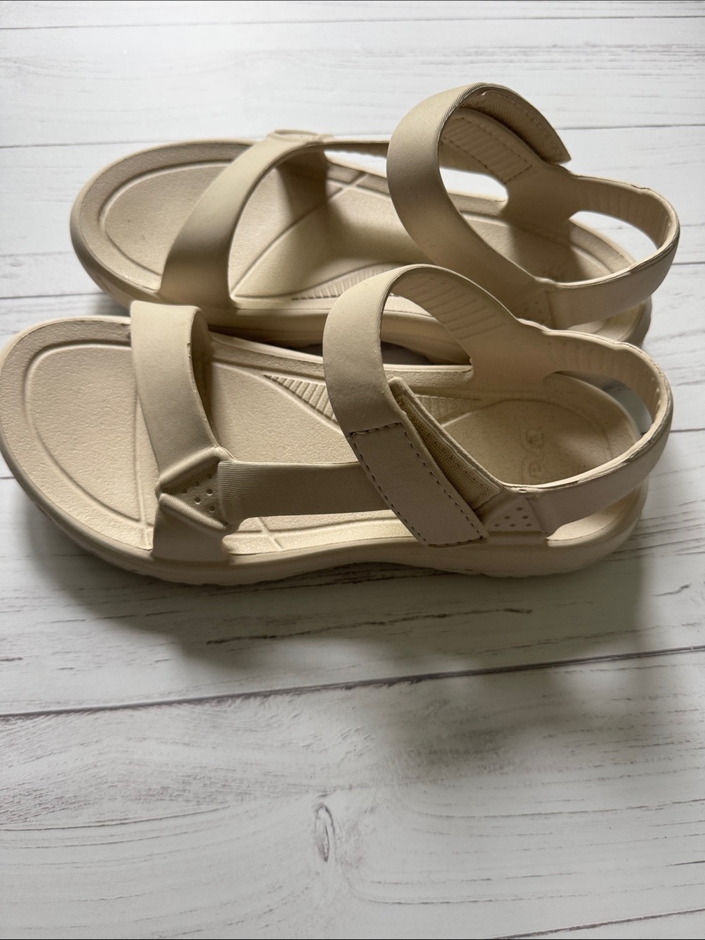 Teva Sandals in Light Cream Straps